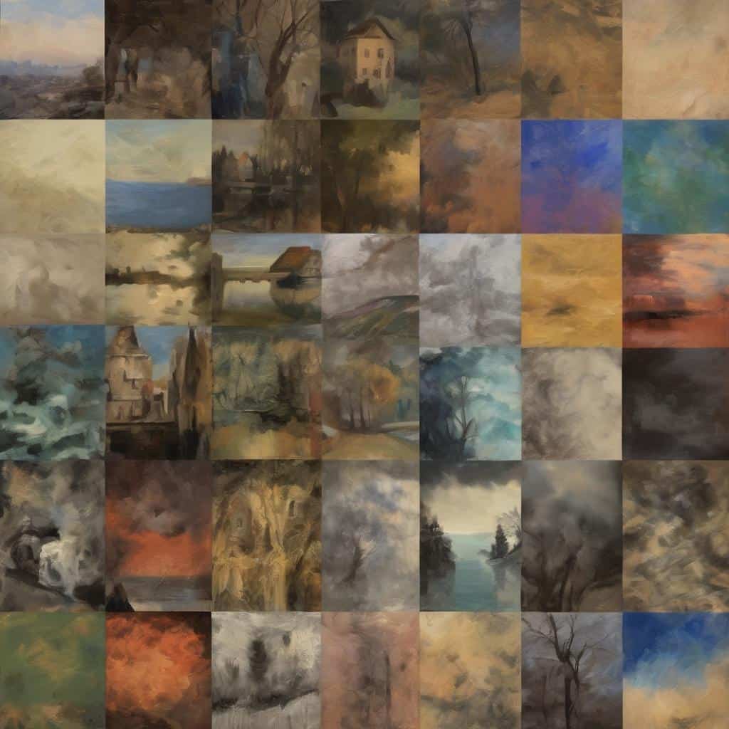 Ομορφά τοπία και πολιτισμική τέχνη σε πίνακες ζωγραφικής που αντανακλούν την πολιτισμική κληρονομιά μέσα από το διάστημα των ζωγραφικών στιλ και θεμάτων.